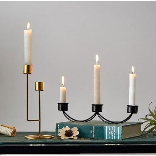 Nordic Ins Wnd Iron Art Light Luxury Candle Holder Candelabros Decoration Dinner Props Home Decora Hogar Moderno Centro De Mesa