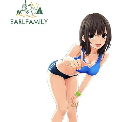 EARLFAMILY 13cm x 7.8cm For Anime Nonaka Ritsu Personality Decal Vinyl Car Stickers Sunscreen Windshield Motorcycle Decoration