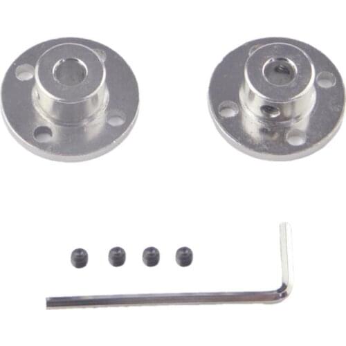 CHANCS Flange Coupling Connector Rigid Guide Steel Model With Screws 7mm Rigid Flange Shaft Coupling 2PCS