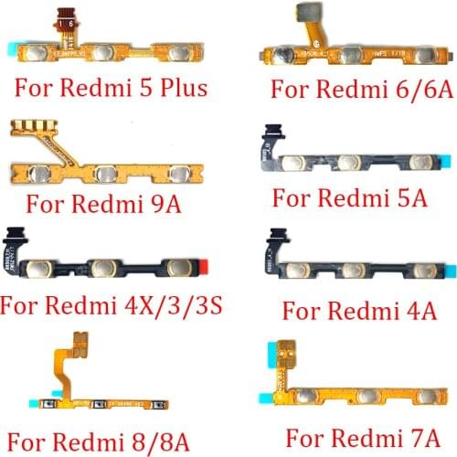 2pcs/lot, For Xiaomi Mi 10T Redmi Note3 Pro 3/3S 4 4A 4X 5A 5 6 Pro 6/6A 5 Plus Power on/off Volume Key Button Flex Cable Ribbon