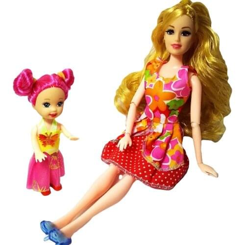 2 PCS/Lot beautiful Fashion Doll And Cute Little Kelly Dolls Fashion Toys For Kids Girls Play House Toy brinquedos YF-88