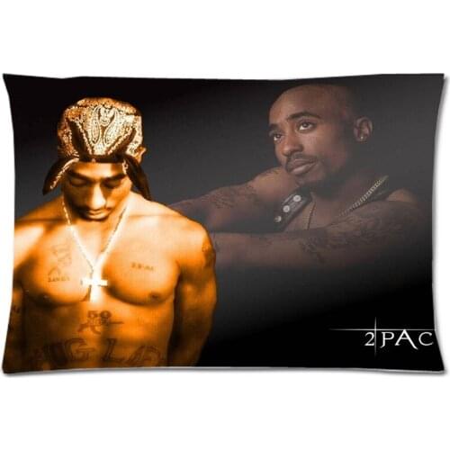 2Pac Two Side Pillow Cover Decorative Pillow Case Polyester Pillow Slip Rectangle Pillowcase 20*30 Inch