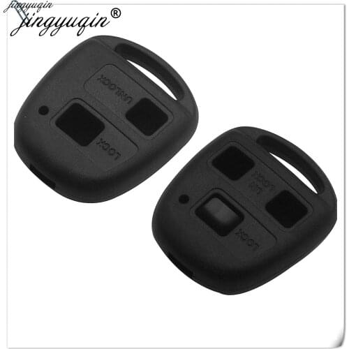 Jingyuqin 30x No Blade 2/3 Button Remote Key Fob Case for TOYOTA Camry RAV4 Corolla Prado Yaris Dropship