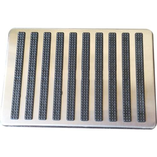 Automatic Interior Floor Stainless Steel Cover Pad 26.5x16cm Skidproof Foot Mat Heavy Duty Rubber Floor Mat K0AF