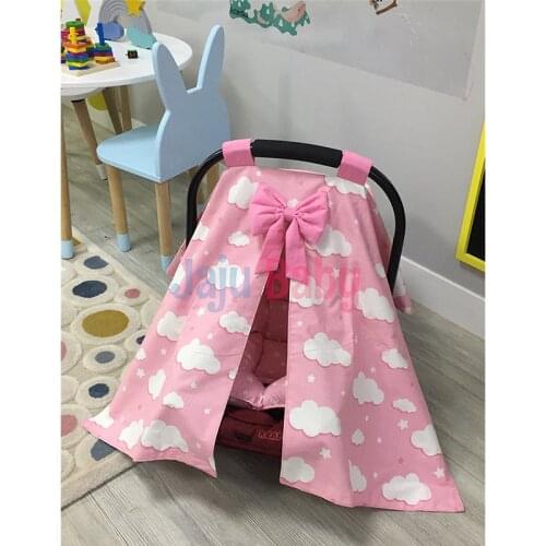 Jaju Baby Pink Cloud and Star Combined Stroller Cover and Inner Cover