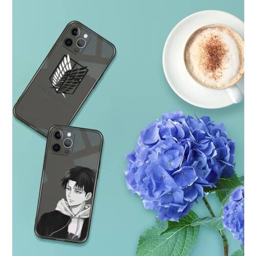Attack On Titan Phone Case For iPhone 13 12 11 8 7 se 2020 pro X XS XR MAX Plus Black Transparent Cover