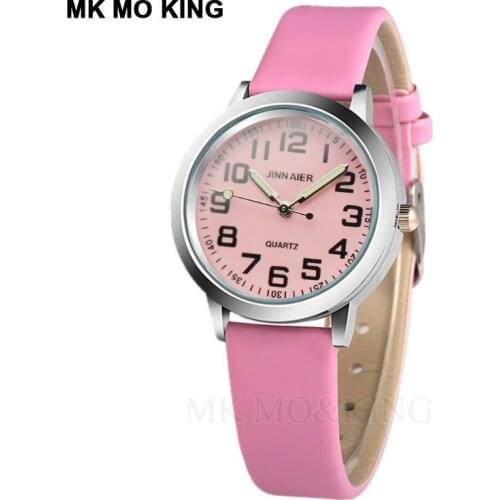 Girls Childrens Watches Fashion Quartz Boy Student Games Watch Casual Leather Luminous Pointer Kids Gift Wristwatch Relogio