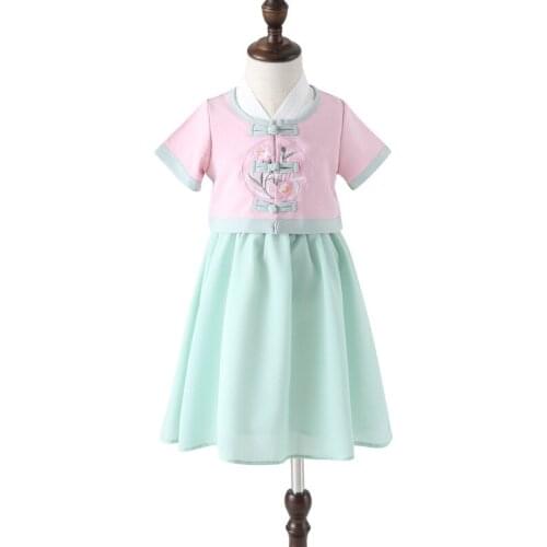 Baby Tang Suit Clothing Girls Kids Child Hanfu Newborn Traditional Gift Birthday Party Dress for Girls Teenager Kids Clothes