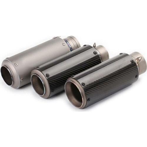 Modified 60mm 51mm Motorcycle Titanium Alloy Carbon Fiber Exhaust Pipe Muffler Motorbike Laser Sticker S1000R CBR1000 Right Left