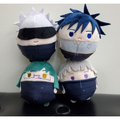 Stuffed Anime Jujutsu Kaisen Plush Doll 9cm Kawaii Gojou Satoru Fushiguro Megumi Zenin Maki Inumaki Toge Bag Pendant Toys Gifts
