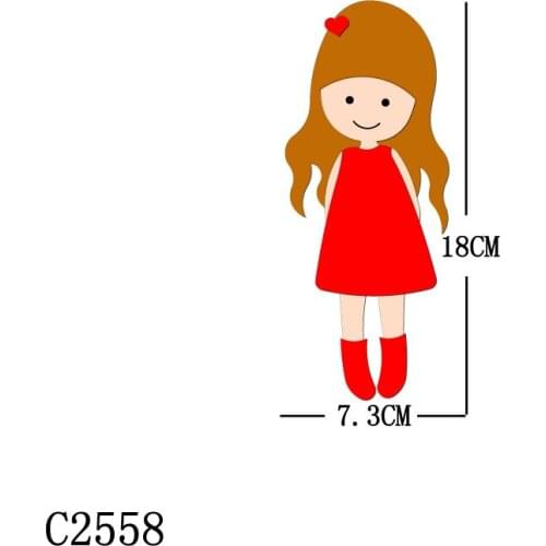 New girl Wooden die Scrapbooking C2558 Cutting Dies Multiple sizes