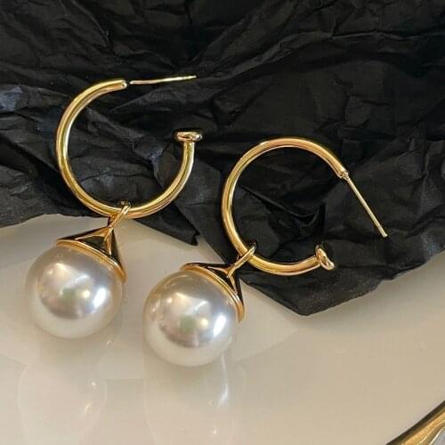 New pearl earrings female long earrings ear jewelry earrings temperament ear hook earrings