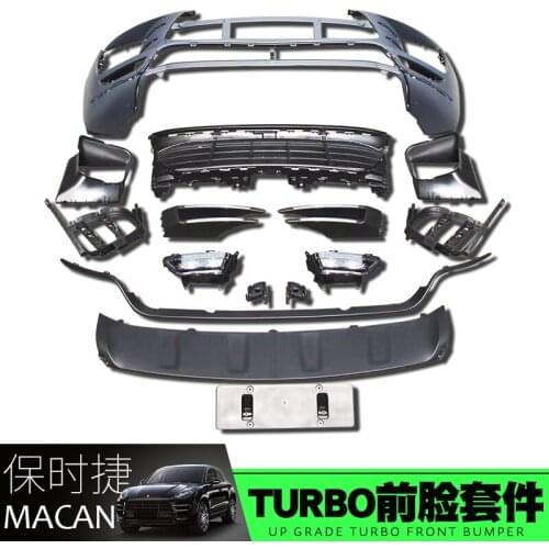 Applicable to of Porsche Macan 14-17 Small Cayenne Big Mouth Turbo Face Front Surround Gts Modification