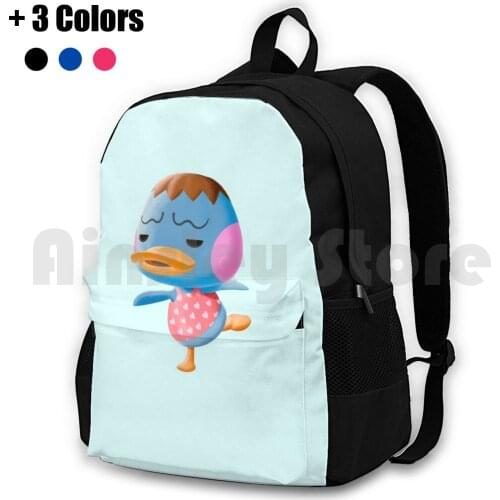Animal-Pate Outdoor Hiking Backpack Waterproof Camping Travel Animal Animal New Horizons Duck Nintendo Character Cute Yoga