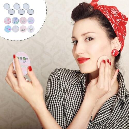 12Pcs Portable Foldable Compact Mirror Small Makeup Cosmetic Mirror