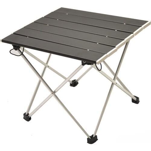 Portable Folding Aluminum Alloy Table Picnic Camping Barbecue Table Telescopic Bracket Non-Slip Bayonet Sleeve Camping Table