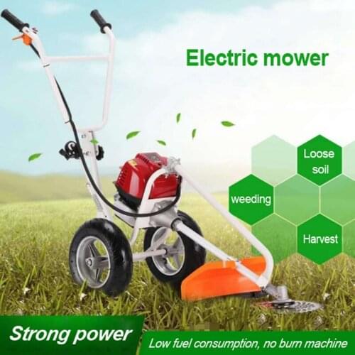 6500rpm Hand Push-type Four-stroke Gasoline Weeder 37.7CC Multi-use Weeding Machine Home Lawn Mowing Machine Lawn Mower 1pc