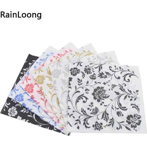 [RainLoong] Beverage Paper Napkins Flower Event & Party Tissue Napkin Decoration Serviettes For Decor Decoupage 1 pack