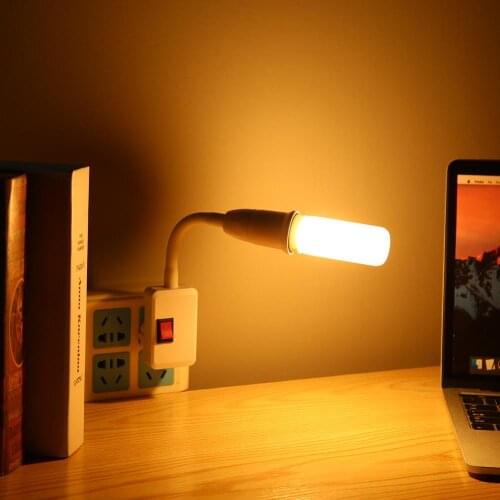 E27-E27 Adjustable Rotating Flexible Extension Lamp Base Adapter Converter LED Bulb Elongation Holder Socket for Household