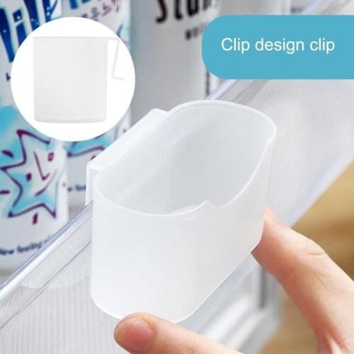 2pcs Refrigerator Hidden Storage Holder Sauce Bag Mustard Rack PP Clip Seasoning Shelf Kitchen Accessories Hidden Storage Holder