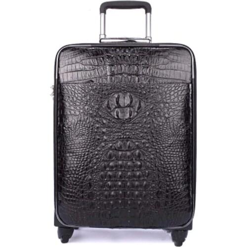 Xiangdongdong crocodile Pull rod box Genuine leather suitcase luggage The large capacity high-end fashion luggage