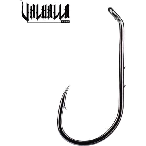 VALHALLA 1000pcs Barbed Fishing Hook 1#-6/0# Fish Hooks High Carbon Steel Jig Big Carp Single Hooks Sea Tackle Accessories