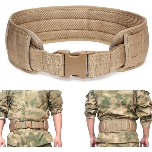 Military Molle Belt Tactical Airsoft Padded Wide Belt Equipment Army Training Wargame CS Gear Universal Hunting Waist Girdle