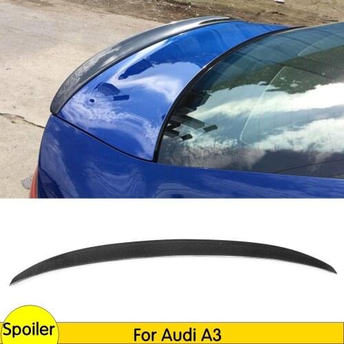 Carbon Fiber Rear Trunk Spoiler for Audi A3 Sedan 4 Door Car Back Trunk Wing Body Kit Accessories 2014-2018