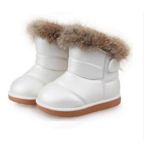 Size 21-30 baby girl fur snow boots warm thick childrens boots boots childrens winter shoes