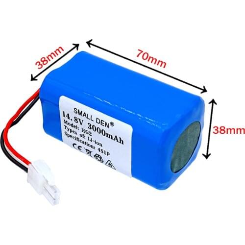 1-4PCS 14.8V 3000mAh HG2 brand new high quality 4S1P 18650 lithium battery pack For ILIFE A4 A4s V7 A6 V7s rechargeable battery