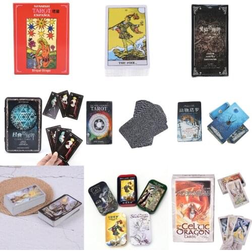 1Set Waite Tarot Full English Radiant Rider Wait Tarot Cards Smith Tarot Deck Board Game Family Playing Cards Game Board Game