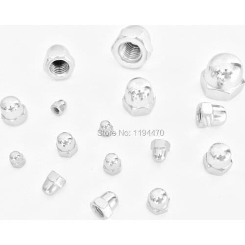 10pcs Metric DIN1587 M10 304 Stainless Steel Acorn Nut Hexagon Dome Cap Nut Round Head Cover Nut
