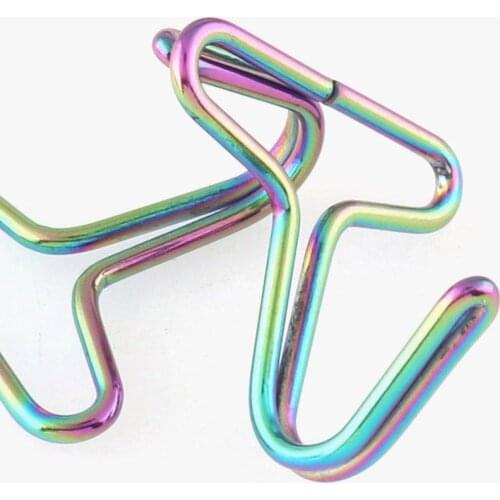 10Pcs Triangle Wall Hook Iron Hook Rainbow Modern Pack Hook Simple Industrial Metal Hook Clothes Hook Webbing Hook key fob Hook