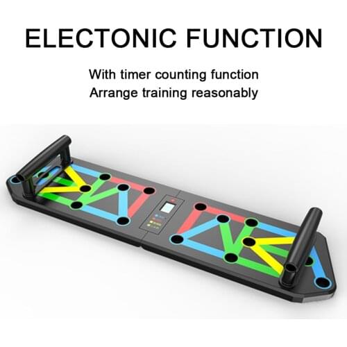 13 in 1 Electronic Counting Folding Push-up Board Folding Push-up Training Stand Portable Upper Body Muscle Training Artifact