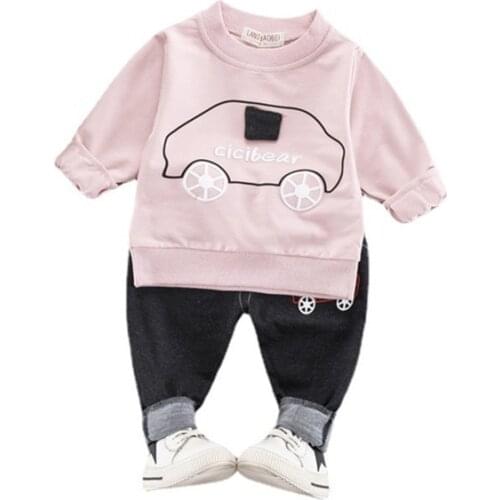 New Spring Autumn Baby Boys Girls Clothes Fasihon Children Cotton T-Shirt Pants 2Pcs/Sets Toddler Sports Costume Kids Tracksuits