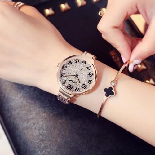 2020 New Fashion Women Watches Luxury Diamond Stainless Steel Bracelet Watch Ladies Quartz Gold Clock Gift Reloj Mujer Montre