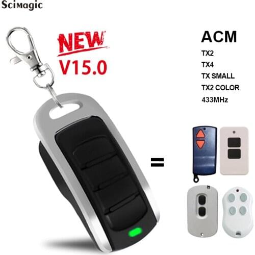 4 Button Garage Gate Door Remote Control Transmitter 433.92MHz Rolling Code for ACM TX2 / TX4 / TX SMALL / TX2 COLOR Opener
