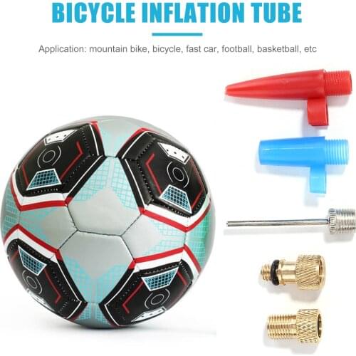 5pcs/set Durable Football Basketball Needle Air Hose Adapter MTB Road Bike Tire Inflating Valve Connector Bicycle Supplies