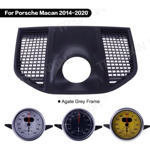 Car stopwatch for Porsche Macan 2014-2020 interior dashboard center clock compass time electronic meter clock accessional