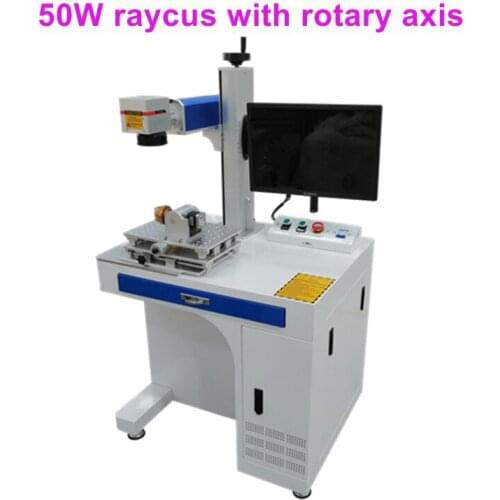 Raycus super laser 20W 30w Fiber Laser Marking Machine For Metal laser marker with rotary