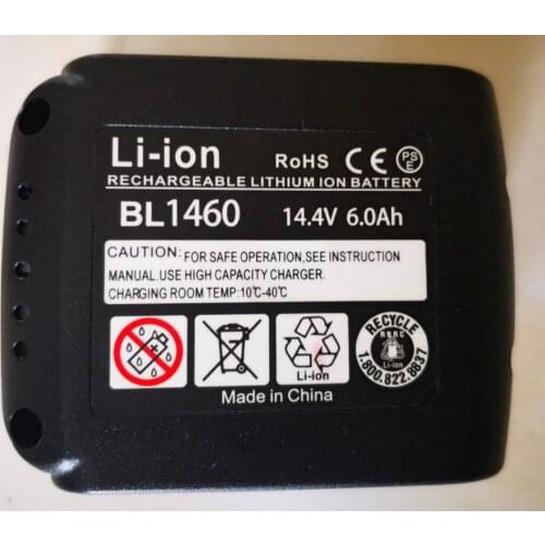 6000mAh 14.4V 6.0mAh/4.0mAh Li-Ion Battery For MAKITA BL1430 BL1415 194066-1 194065-3 194559-8 & 4.0mAh