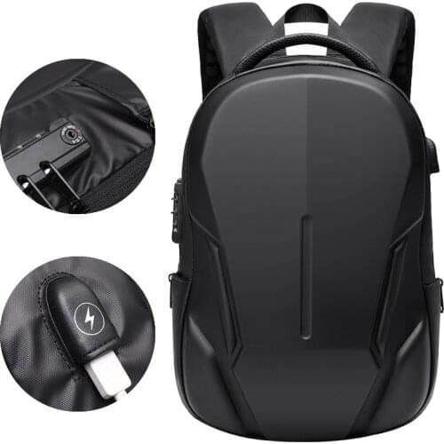 Fashion Backpack Men Multifunction Hard Shell 15.6 Inch Laptop Bag Waterproof Oxford Business Rucksack Notebook Back Pack