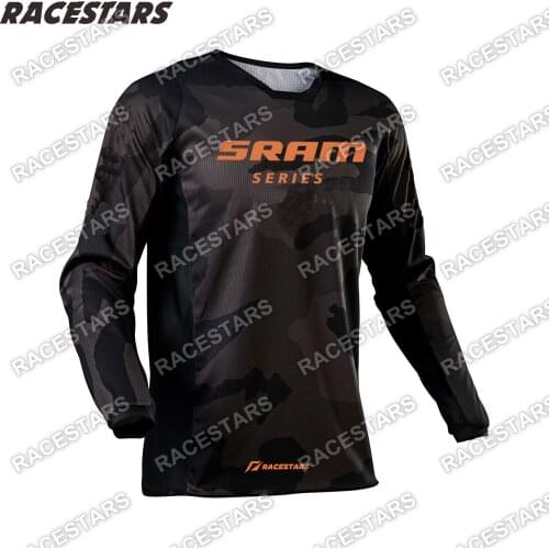 Motorcycle Jersey 2022 SRAM SERIES MTB Jersey Motocross Gear Cycling Off Road Dirt Bike Riding ATV DH Racing Long Sleeve Shirt