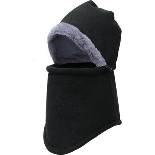 Men Women Outdoor Riding Hiking Warm Fleece Hat Mask Winter Camping Climbing Fishing Plus Velvet Windproof Thermal Cap Headwear