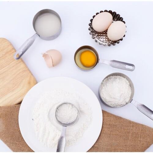 Measuring Spoon Set Durable Stainless Steel 4pcs Set Heavy Duty Stainless Steel Kitchen Baking Tools Tea Coffee Accessories