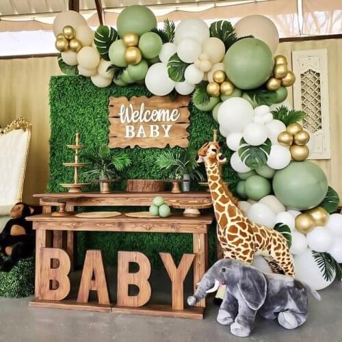 107pcs Avocado Green Latex Balloons Kit Birthday Garland Arch Party Baby Shower Decorations Supplies