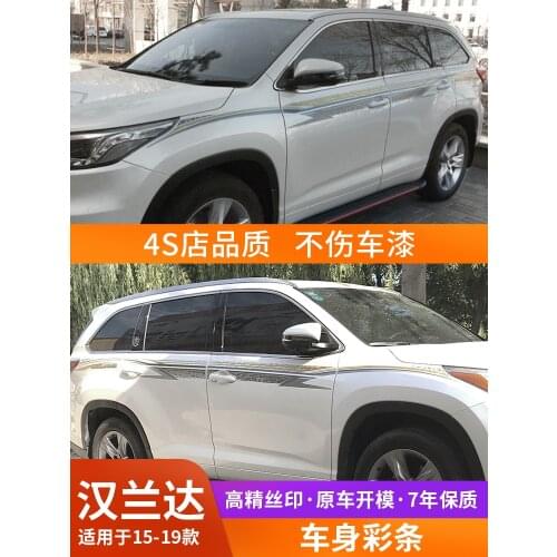 Car stickers FOR 2015-2019 Toyota Highlander door decoration car stickers on both sides Highlander decorative decal modification
