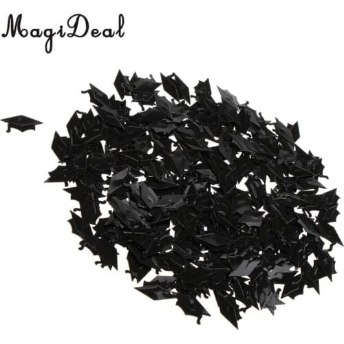 Grad Cap Scatter Table Confetti School Graduation Party Decoration Black