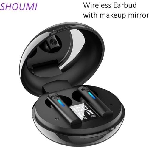 T15 Wireless Earbuds Makeup Mirror Bluetooth Earphone TWS Headset air Gaming Pod With Microphone For Xiaomi Huawei Mobile Music