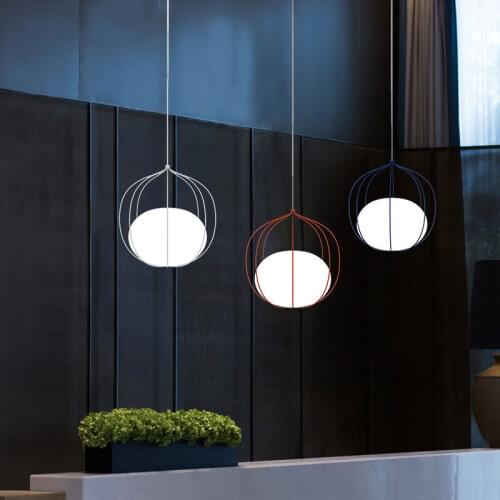 Nordic Creative Pendant Lights Designer Glass Cage Hanging Lamp for Dining Room Furniture Cafe Restaurant Hanglamp Light Fixture